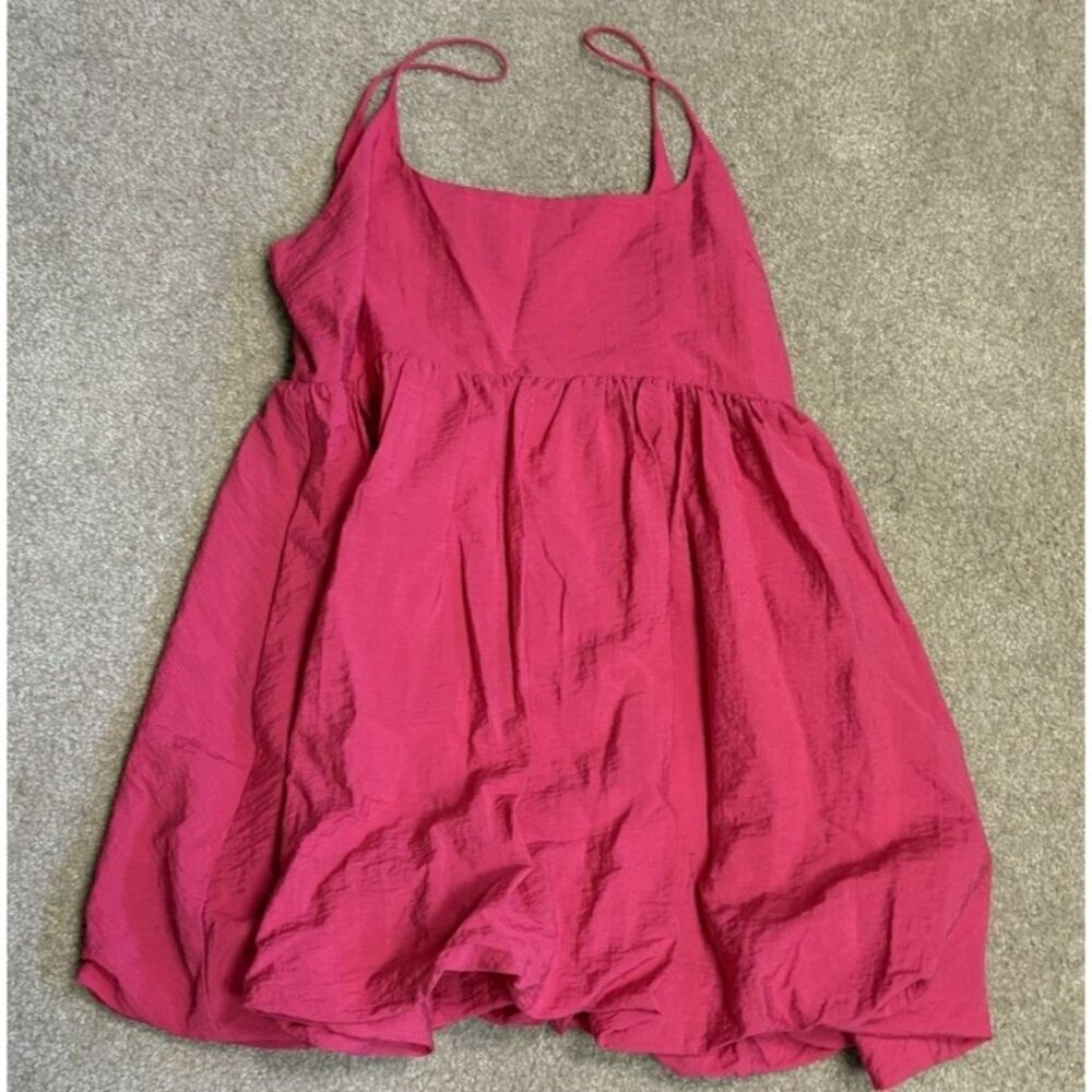 Forever 21 dress X-Large Red Spaghetti Strap Peplum Bottom Mini